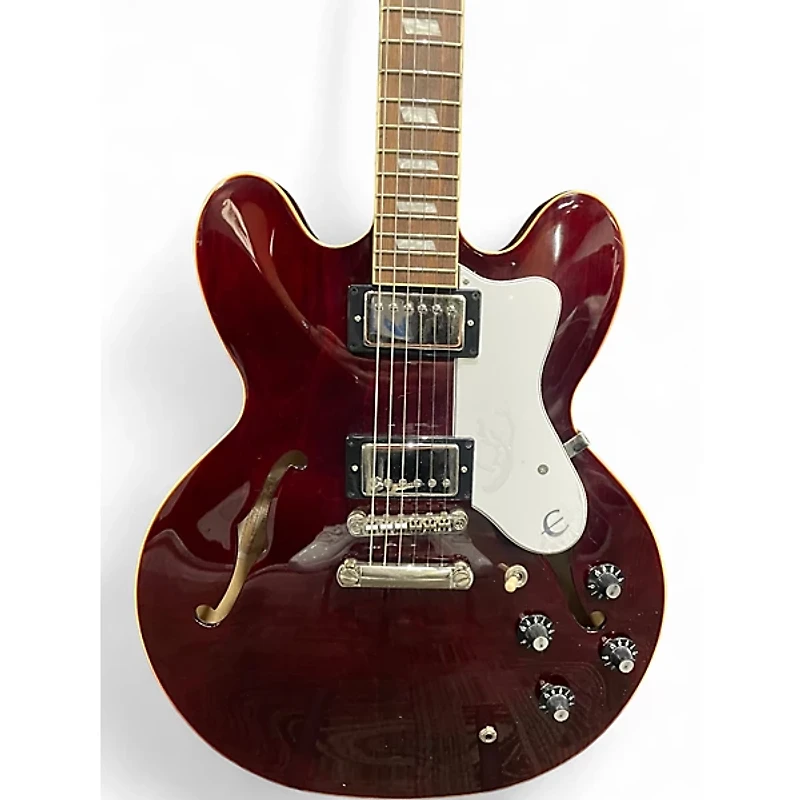 Used Epiphone Noel Gallagher Riviera DARK WINE RED Hollow Body Electric Guitar