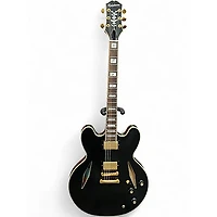 Used Epiphone EMILY WOLFE SHERATON Satin Black Hollow Body Electric Guitar