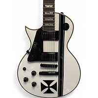 Used ESP LTD James Hetfield Signature Iron Cross Snow White Solid Body Electric Guitar