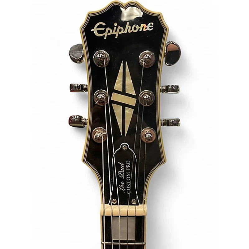 Used Epiphone Les Paul Custom Pro BLACK Solid Body Electric Guitar