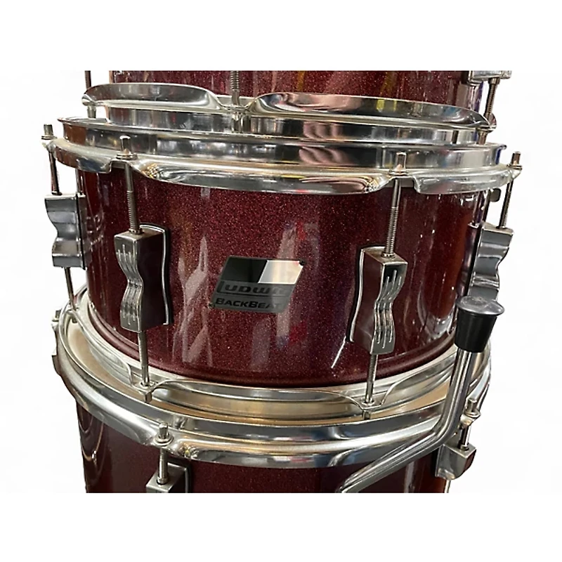 Used Ludwig 5 Piece Backbeat Red Drum Kit