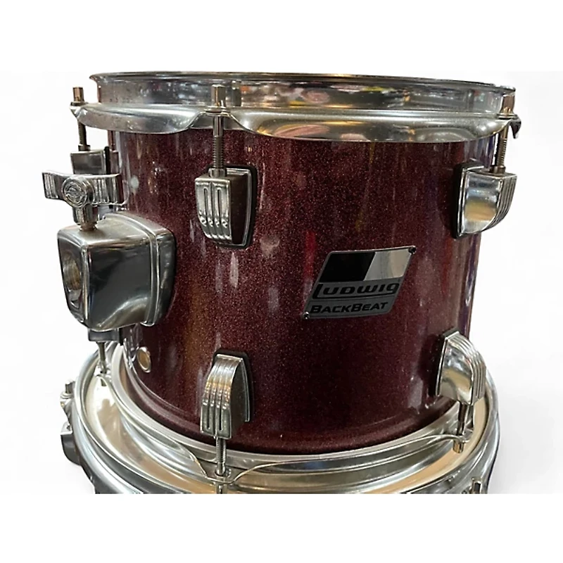 Used Ludwig 5 Piece Backbeat Red Drum Kit