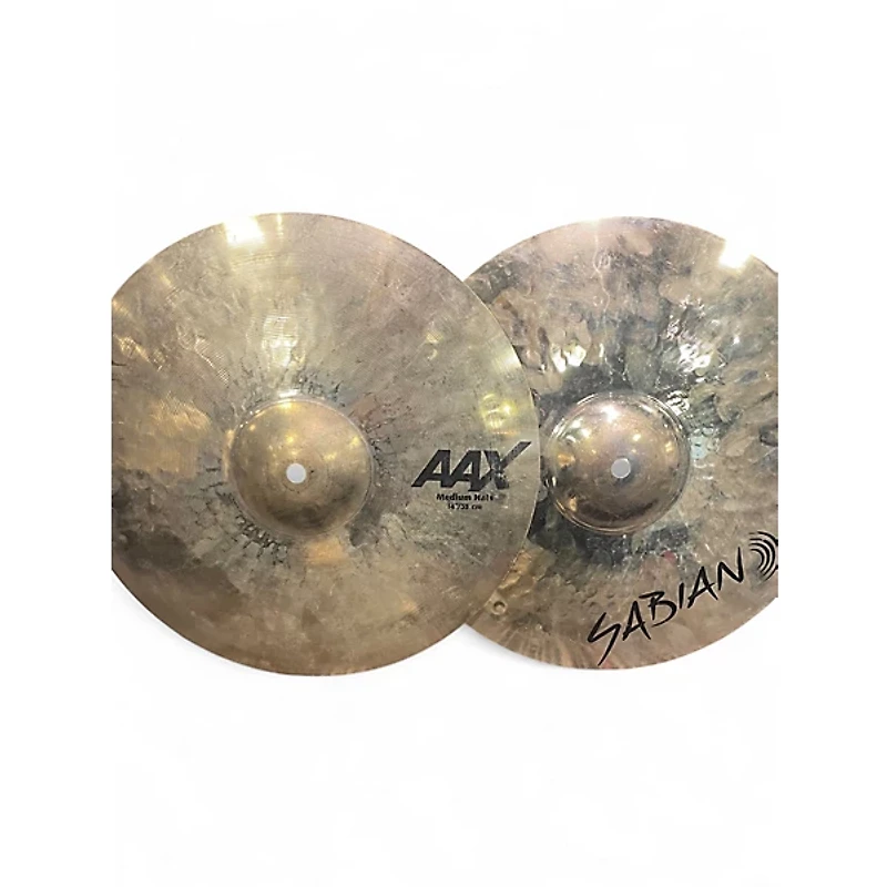 Used SABIAN 14in AAX MEDIUM HI HATS Cymbal