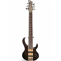 Used Ibanez BTB606 Transparent Gray Flat Electric Bass Guitar