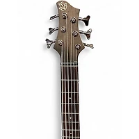 Used Ibanez BTB606 Transparent Gray Flat Electric Bass Guitar