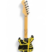 Used EVH Striped Series Yellow and Black Solid Body Electric Guitar