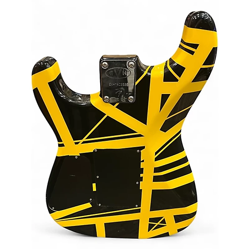Used EVH Striped Series Yellow and Black Solid Body Electric Guitar