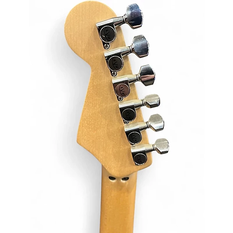 Used EVH Striped Series Yellow and Black Solid Body Electric Guitar