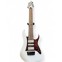 Used Ibanez TAM10 Tosin Abasi Signature 8 String White Solid Body Electric Guitar
