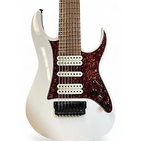 Used Ibanez TAM10 Tosin Abasi Signature 8 String White Solid Body Electric Guitar