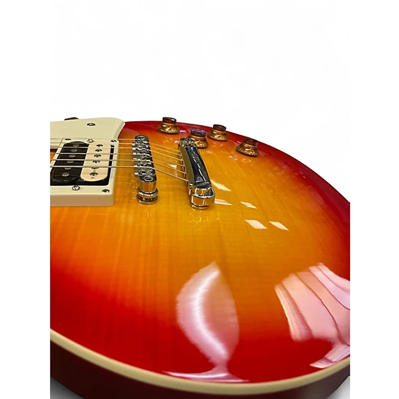 Used 2018 Epiphone Les Paul Traditional PRO III Plus Cherry Sunburst Solid Body Electric Guitar