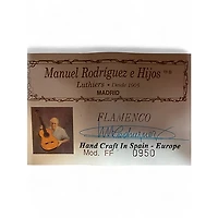 Used Manuel Rodriguez Model FF Natural Classical Acoustic Guitar