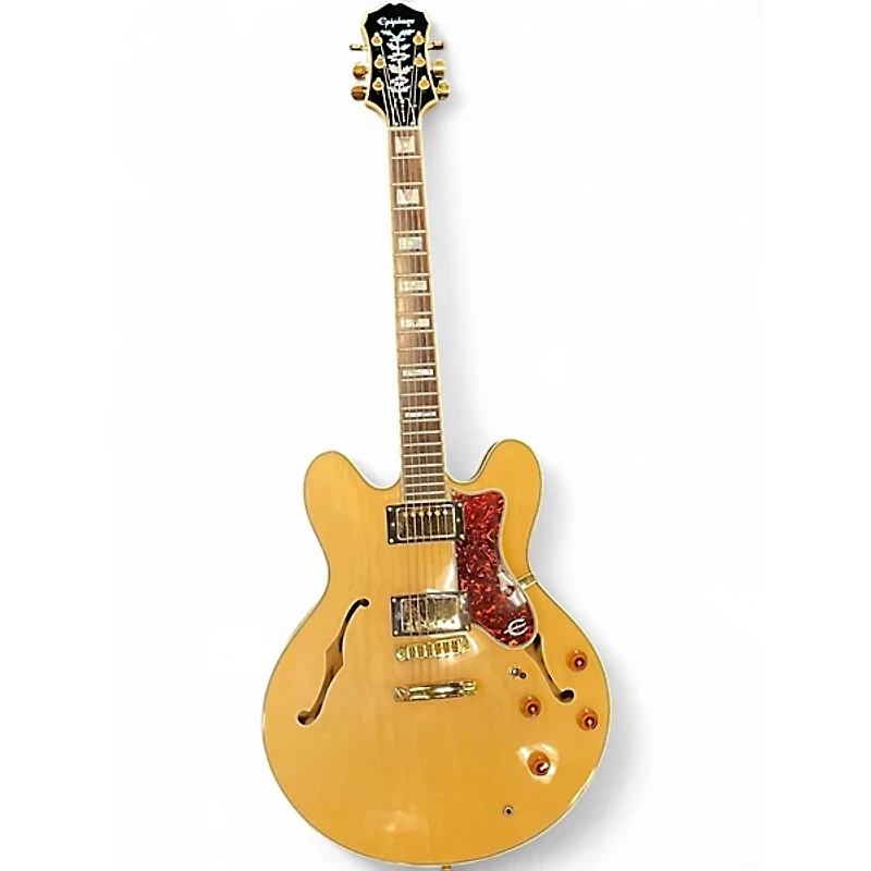 Used Epiphone sheraton Natural Hollow Body Electric Guitar