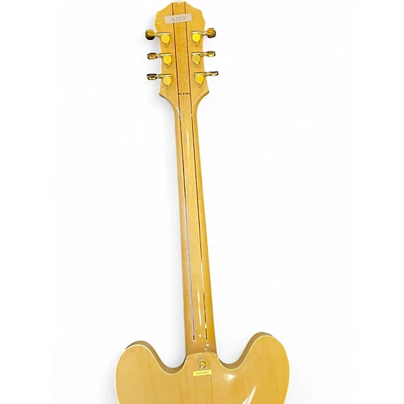 Used Epiphone sheraton Natural Hollow Body Electric Guitar