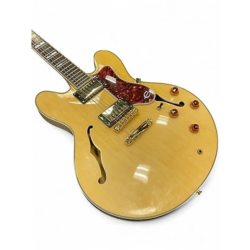 Used Epiphone sheraton Natural Hollow Body Electric Guitar
