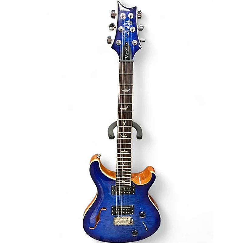 Used PRS SE Custom 22 Semi-Hollowbody Blue Burst Hollow Body Electric Guitar