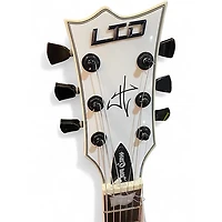 Used ESP LTD James Hetfield Signature Iron Cross Snow White Solid Body Electric Guitar