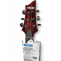 Used Schecter Guitar Research C1 SILVER MOUNTAIN BLOOD MOON Solid Body Electric Guitar
