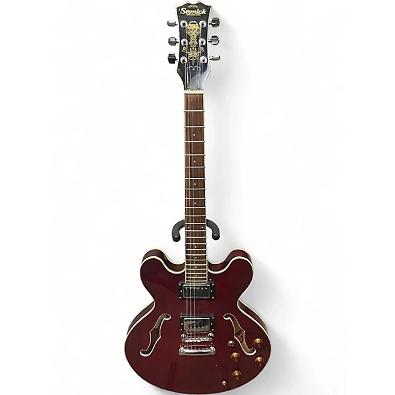 Used Samick SAN 450 RED Hollow Body Electric Guitar