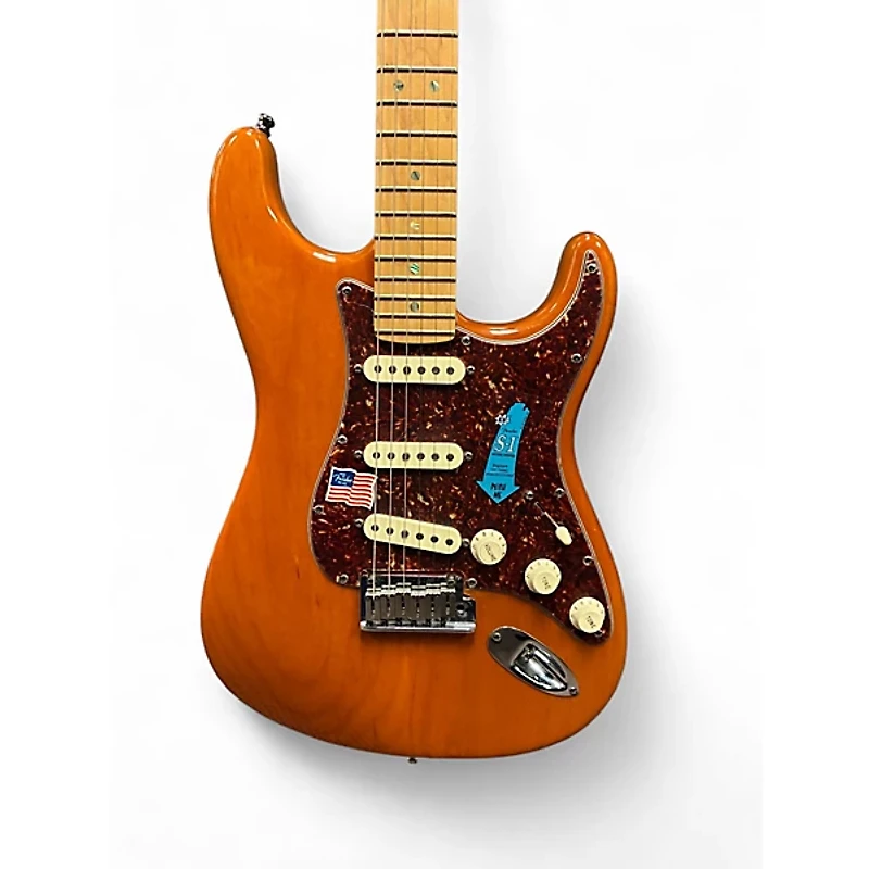 Used 2005 Fender American Deluxe Stratocaster Natural Solid Body Electric Guitar