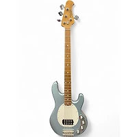 Used Sterling by Music Man Ray34 Firemist Silver Electric Bass Guitar