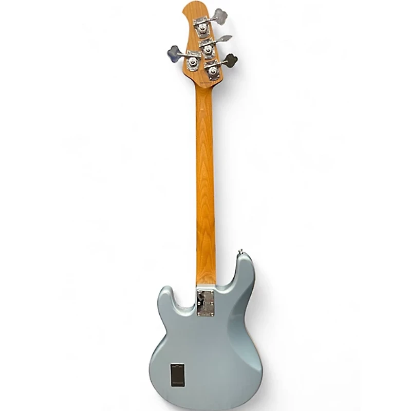 Used Sterling by Music Man Ray34 Firemist Silver Electric Bass Guitar