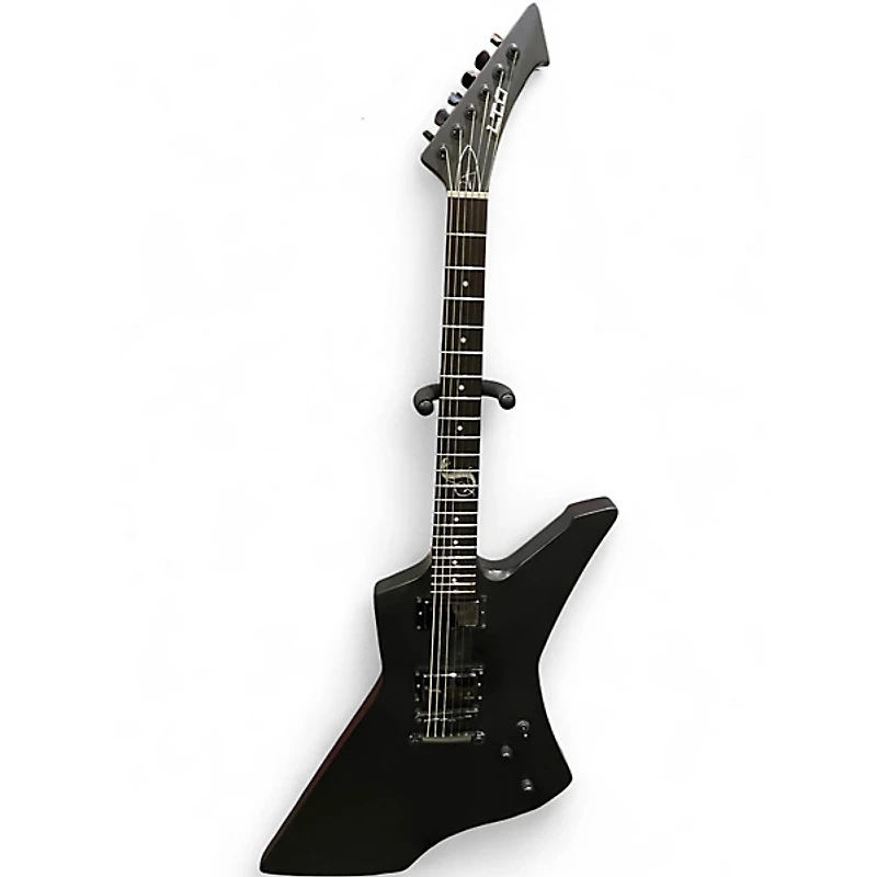 Used ESP LTD James Hetfield Snakebyte Satin Black Solid Body Electric Guitar