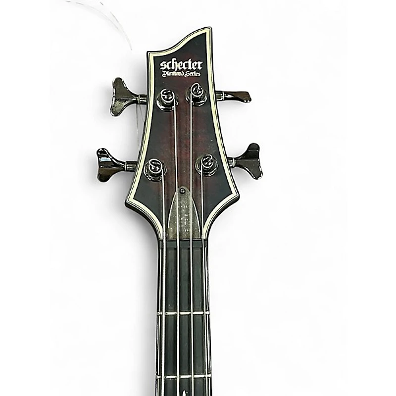 Used Schecter Guitar Research Hellraiser Extreme 4 String Crimson Red Burst Electric Bass Guitar