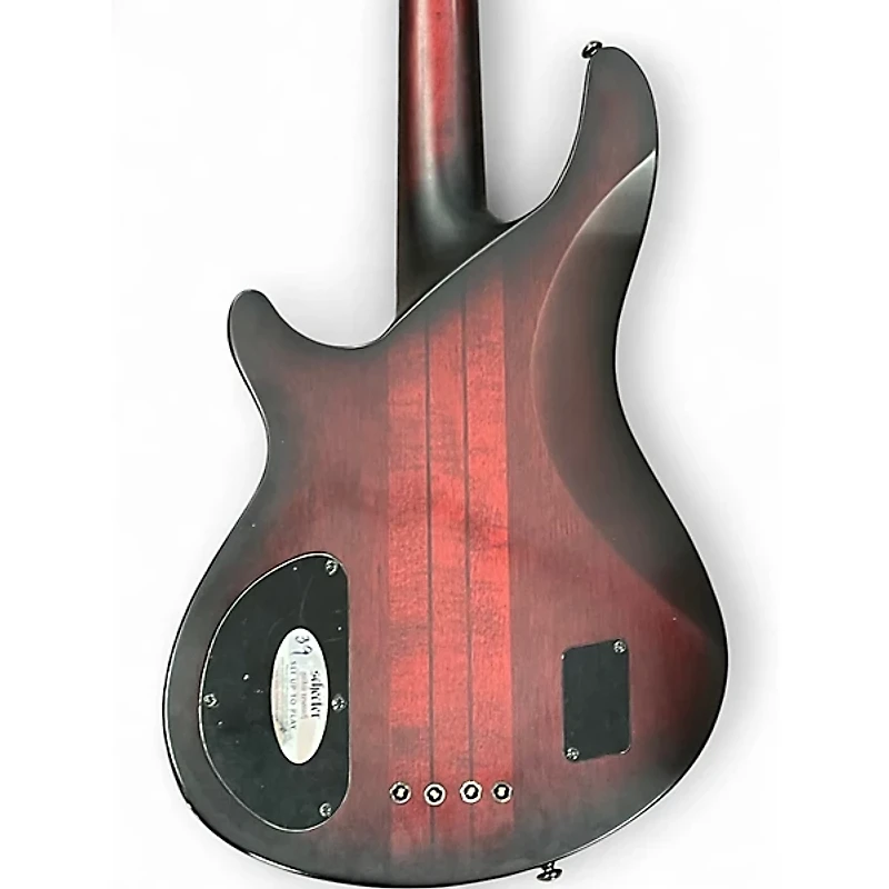 Used Schecter Guitar Research Hellraiser Extreme 4 String Crimson Red Burst Electric Bass Guitar