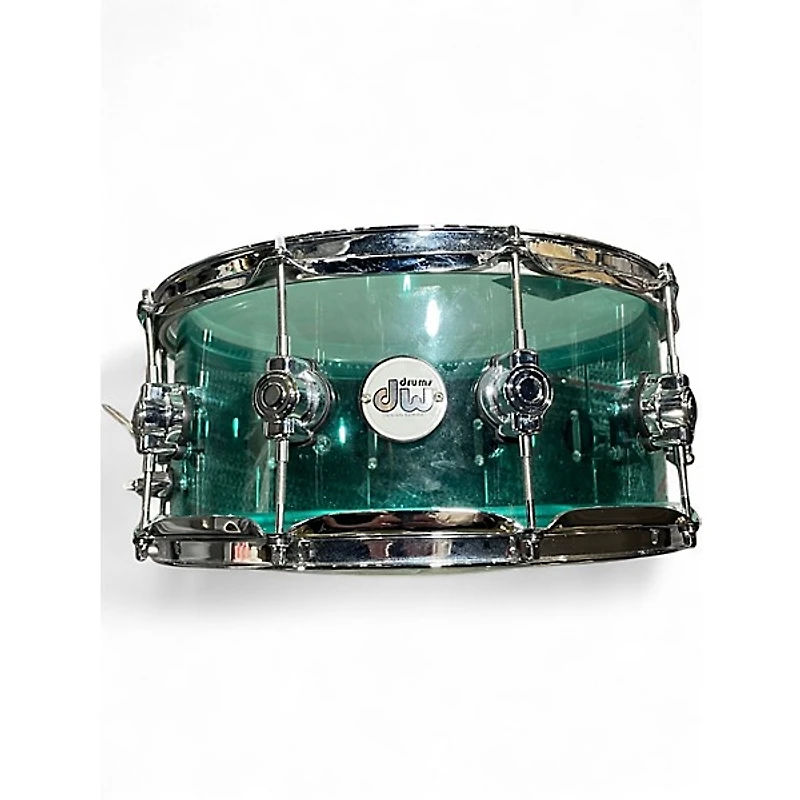 Used DW 6.5X14 Design Series Acrylic Snare Sea Glass Drum
