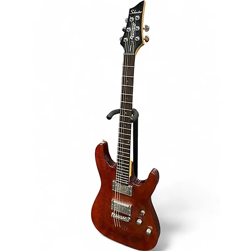 Used Schecter Guitar Research Diamond Series Gryphon Rootbeer Solid Body Electric Guitar