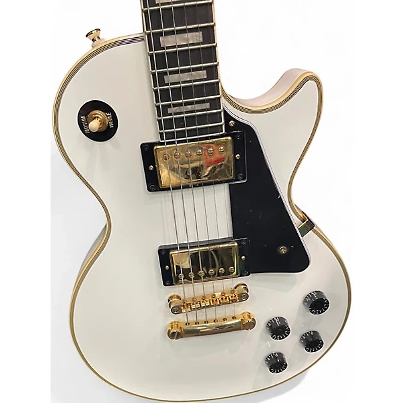 Used Epiphone LES PAUL CUSTOM Alpine White Solid Body Electric Guitar