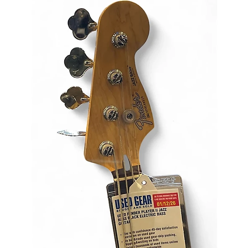 Used Fender PLAYER II JAZZ BASS Black Electric Bass Guitar