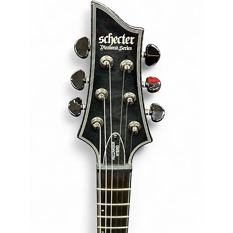 Used Schecter Guitar Research Hellraiser C1 Hybrid Trans Black Solid Body Electric Guitar