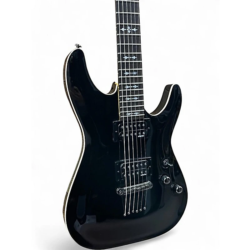 Used Schecter Guitar Research Omen 6 Black Solid Body Electric Guitar