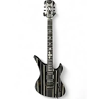 Used Schecter Guitar Research Synyster Gates Signature Custom Black and Silver Solid Body Electric Guitar