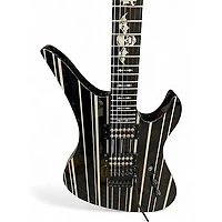Used Schecter Guitar Research Synyster Gates Signature Custom Black and Silver Solid Body Electric Guitar