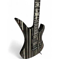 Used Schecter Guitar Research Synyster Gates Signature Custom Black and Silver Solid Body Electric Guitar