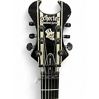 Used Schecter Guitar Research Synyster Gates Signature Custom Black and Silver Solid Body Electric Guitar