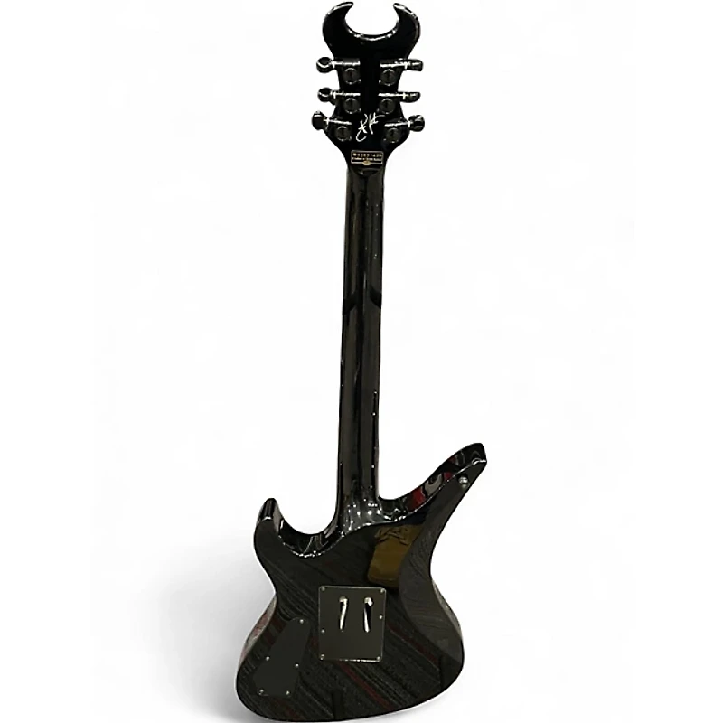 Used Schecter Guitar Research Synyster Gates Signature Custom Black and Silver Solid Body Electric Guitar