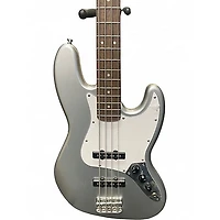 Used Squier Affinity Jazz Bass Silver Electric Bass Guitar