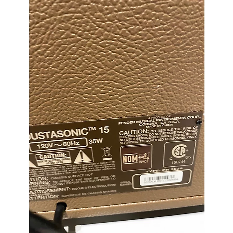 Used Fender Acoustasonic 15 Acoustic Guitar Combo Amp