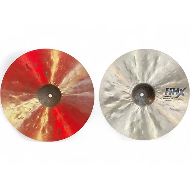 Used SABIAN 14in HHX Complex Medium HiHat (Pair) Cymbal