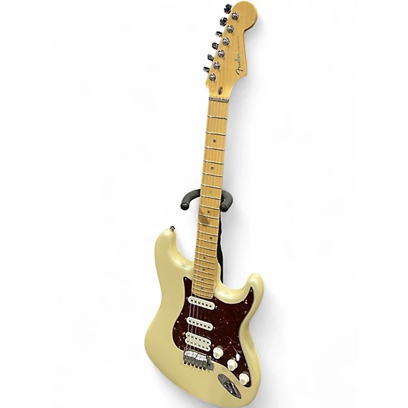 Used Fender American Deluxe Stratocaster HSS Olympic Pearl Solid Body Electric Guitar