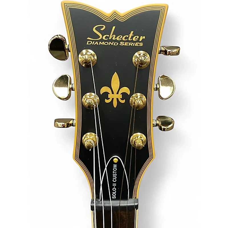 Used Schecter Guitar Research Solo-II Custom Black Solid Body Electric Guitar
