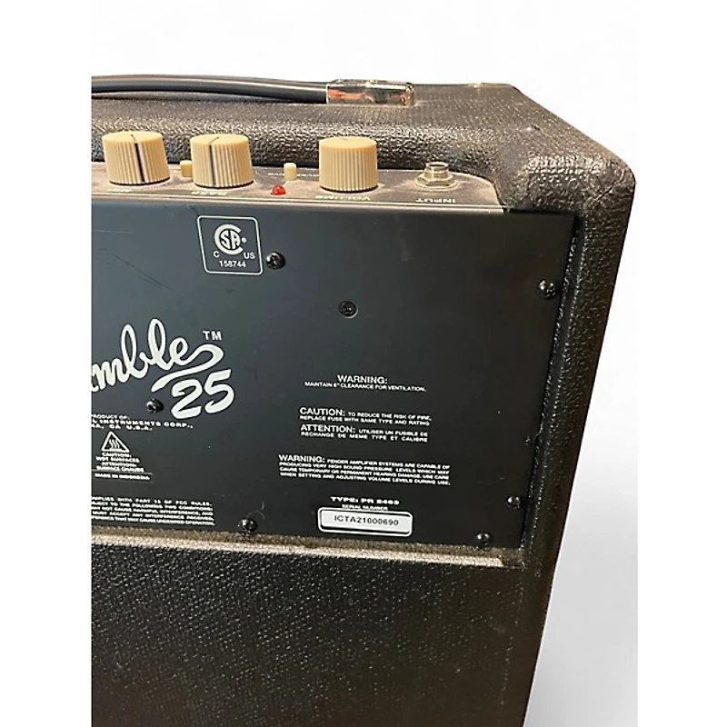 Used Fender Rumble 25 25W 1x10 Bass Combo Amp