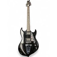 Used Silvertone PSSN1 Black Solid Body Electric Guitar