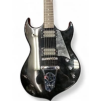 Used Silvertone PSSN1 Black Solid Body Electric Guitar