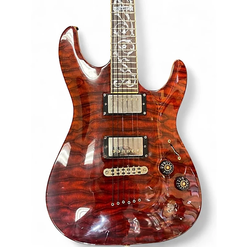 Used Schecter Guitar Research Diamond Series C-1 Classic Rootbeer Solid Body Electric Guitar