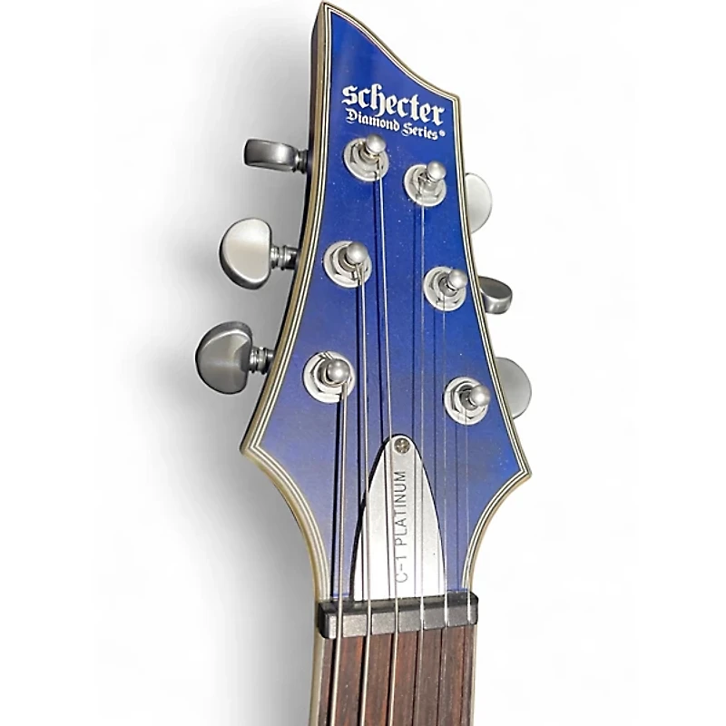 Used Schecter Guitar Research C1 Platinum Blue Solid Body Electric Guitar